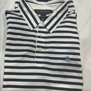 Brooks Brothers Striped Polo with Blue Logo Might be a very dark navy blue